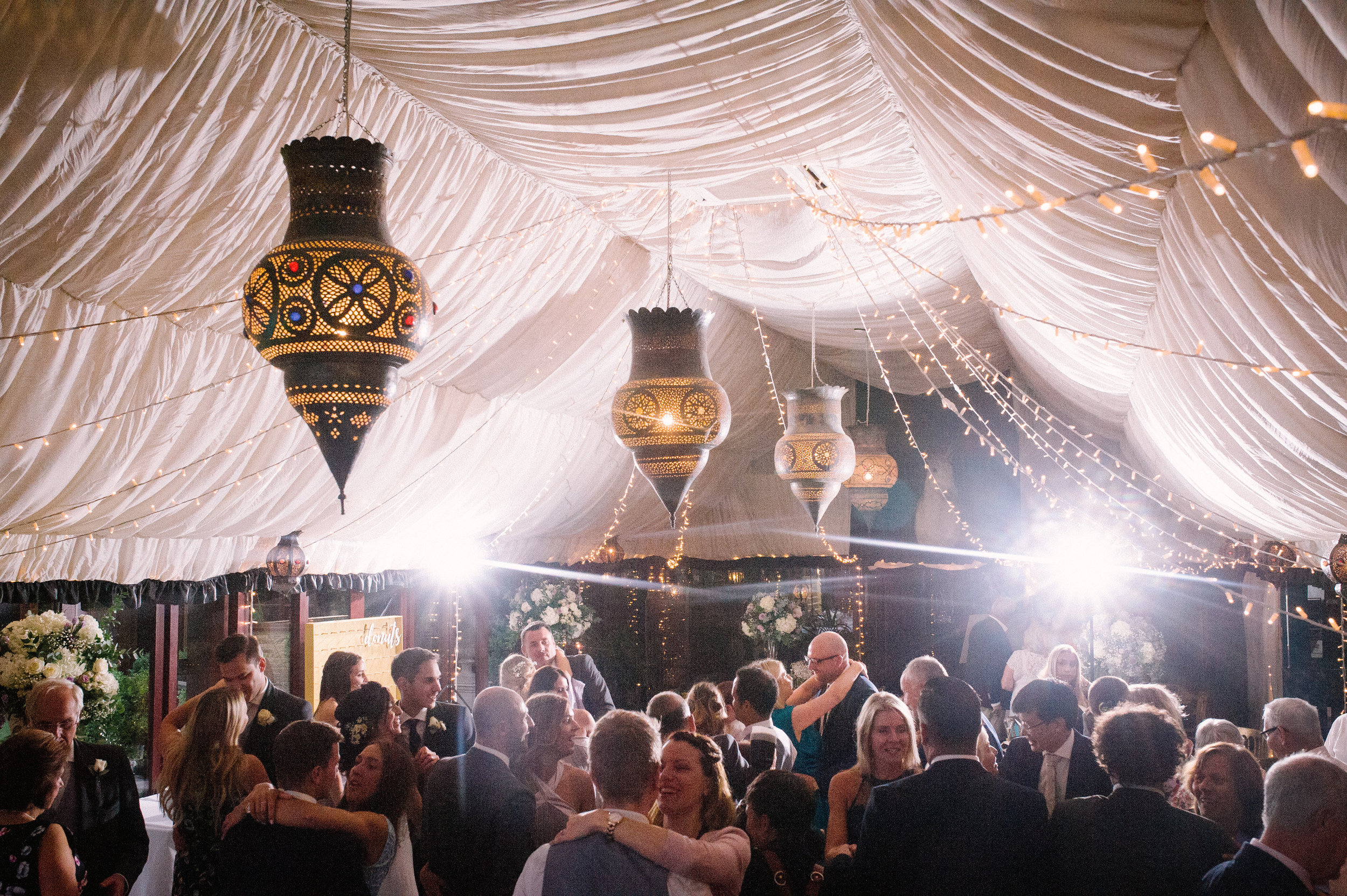  Choosing a marquee reception is perfect for a large guest list 