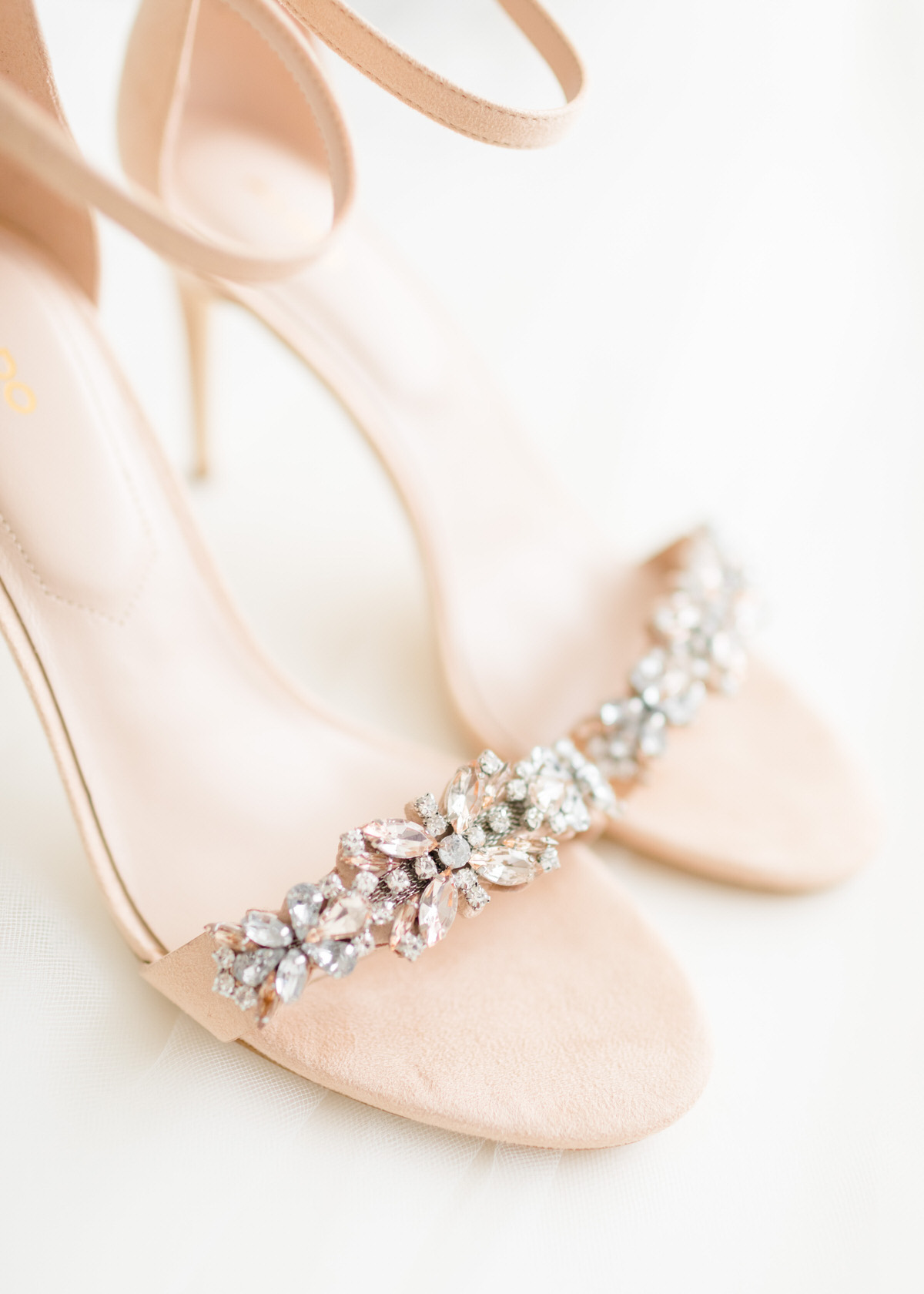 Bejewelled wedding shoes, sparkly wedding shoes, blush wedding shoes, blush wedding heels, sparkly blush wedding shoes, wedding details, elegant wedding shoes